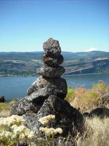 The zen rocks as they appeared in June 2012. Photo by Tim Graves
